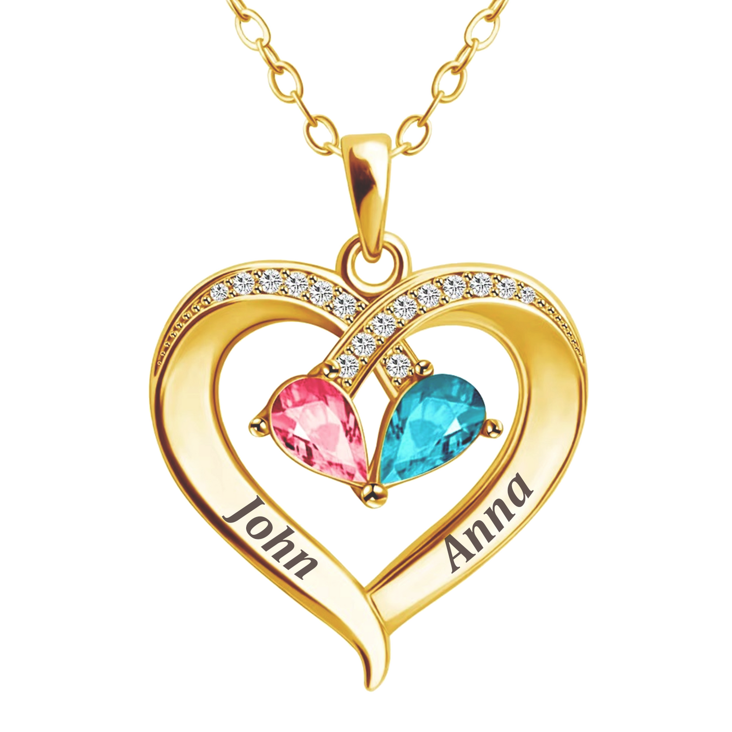 Always Yours – Birthstone Heart Necklace