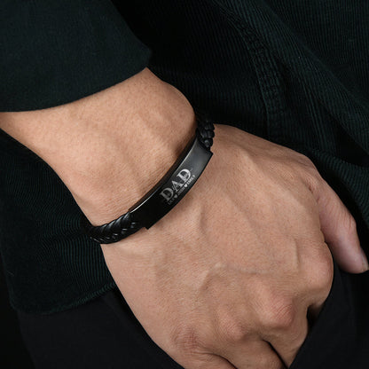 "Dad We Love You" Family Bond Engraved Bracelet Set