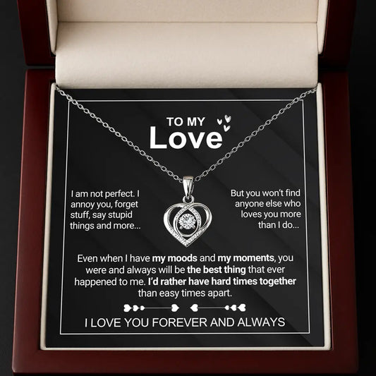 "To My Love" - Forever & Always Heart Necklace